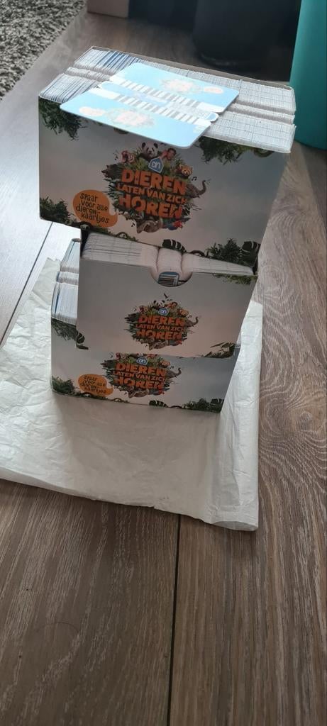Dieren laten van zich horen 3 volle dozen met insteekkaarten, Verzamelen, Albert Heijn, Ophalen of Verzenden