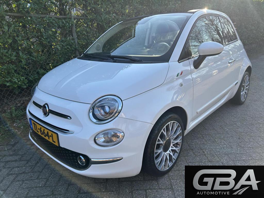 Fiat 500C 0.9 TwinAir Turbo Lounge Nette Auto NAP NIEUWE APK, Stof, Gebruikt, Cabriolet, Wit