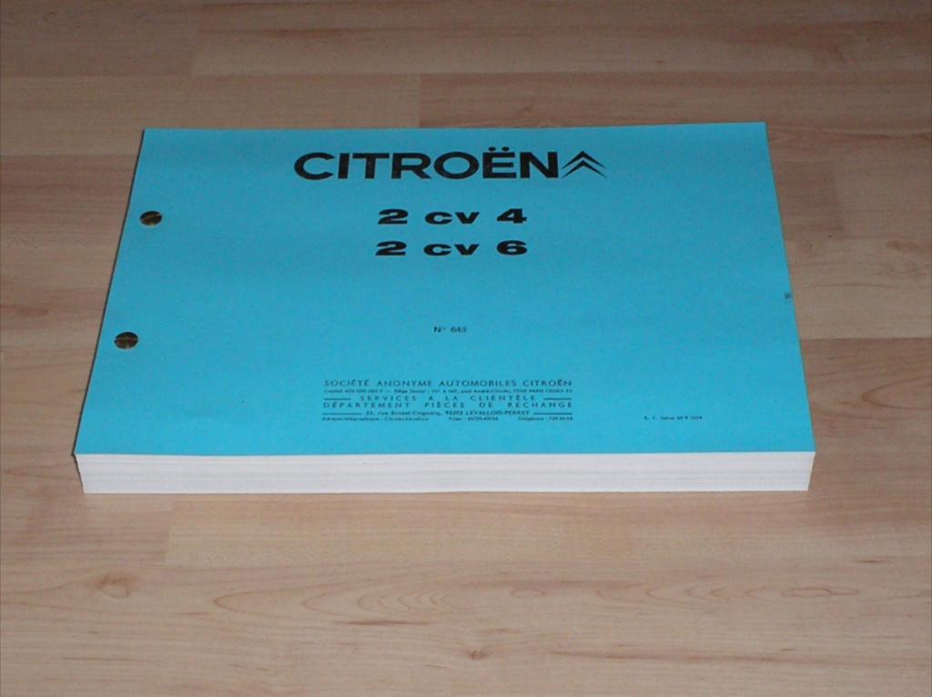 Citroen 2CV 2 CV 4 en 6 Onderdelen Catalogus Instructies !!, Verzenden