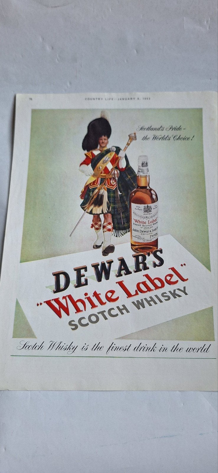 7 drank Advertenties uit Country Life Magazine (Jaren '50), Ophalen of Verzenden, Gelezen, Overige typen