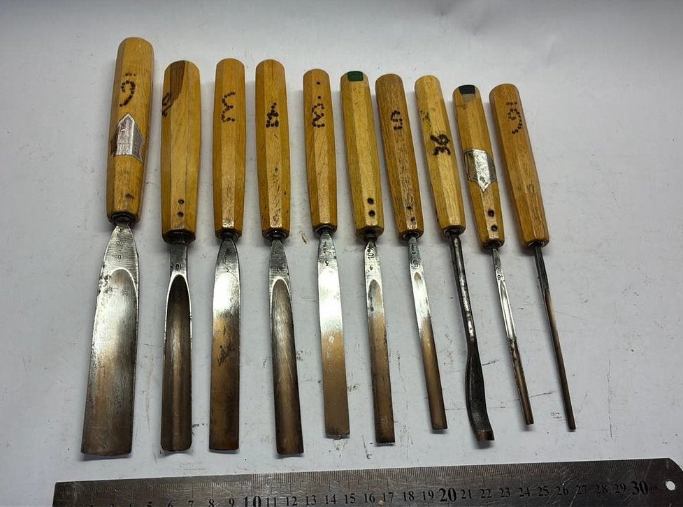 10 Dastra gutsen ( guts beitels houtsnij gereedschap ), Ophalen of Verzenden, Meerdere media