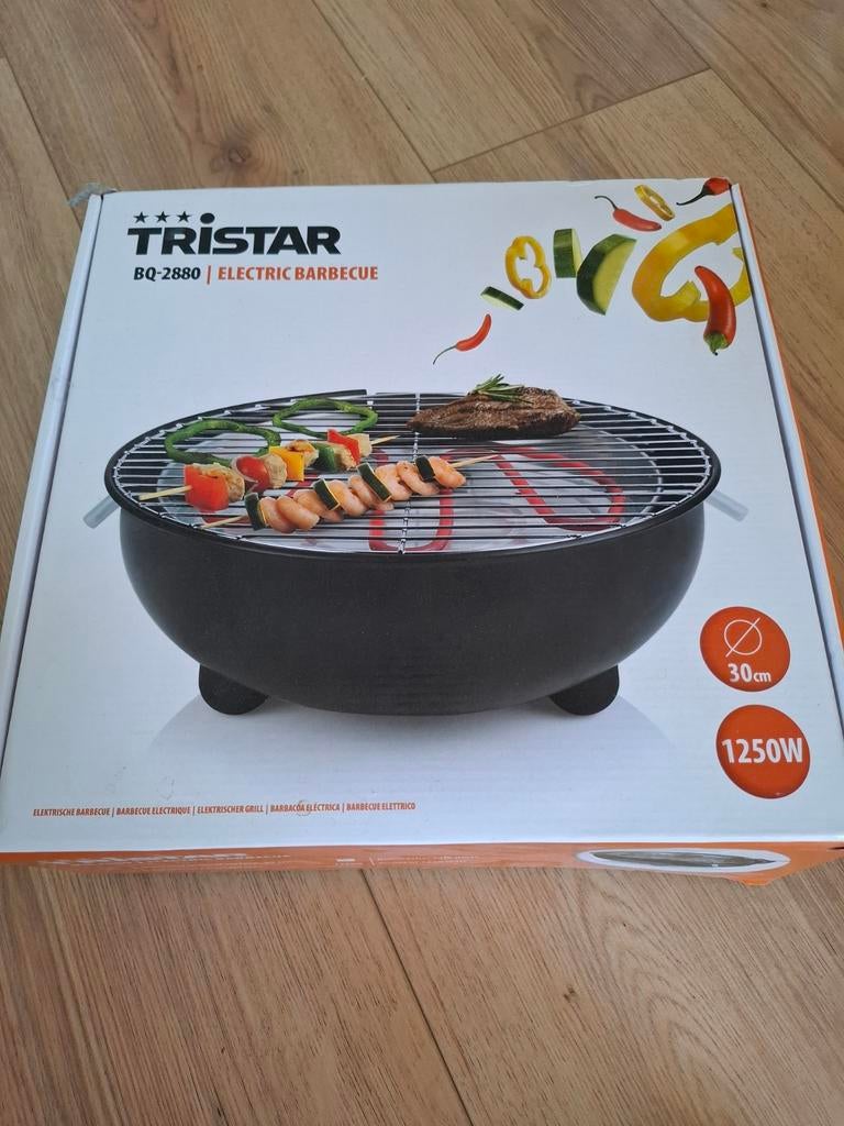 Elektrische barbecue 30cm doorsnee, Ophalen, Nieuw, Tristar