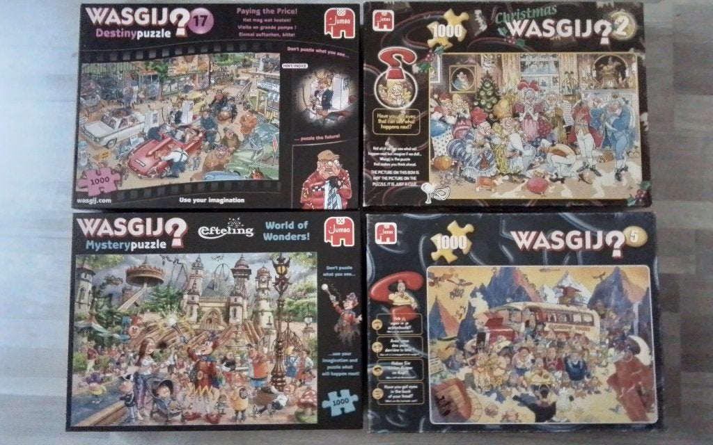 Wasgij puzzels, Ophalen, 500 t/m 1500 stukjes, Zo goed als nieuw, Legpuzzel