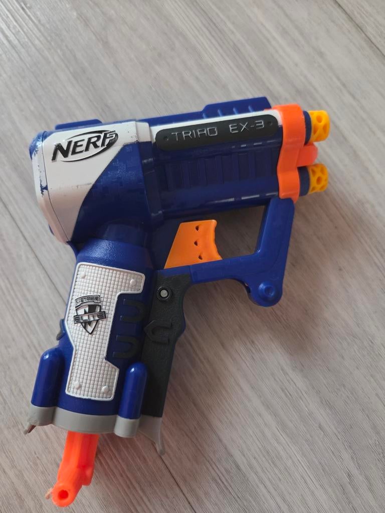 Nerf Triad EX-3 Blaster - Compact en Krachtig, Ophalen of Verzenden, Gebruikt