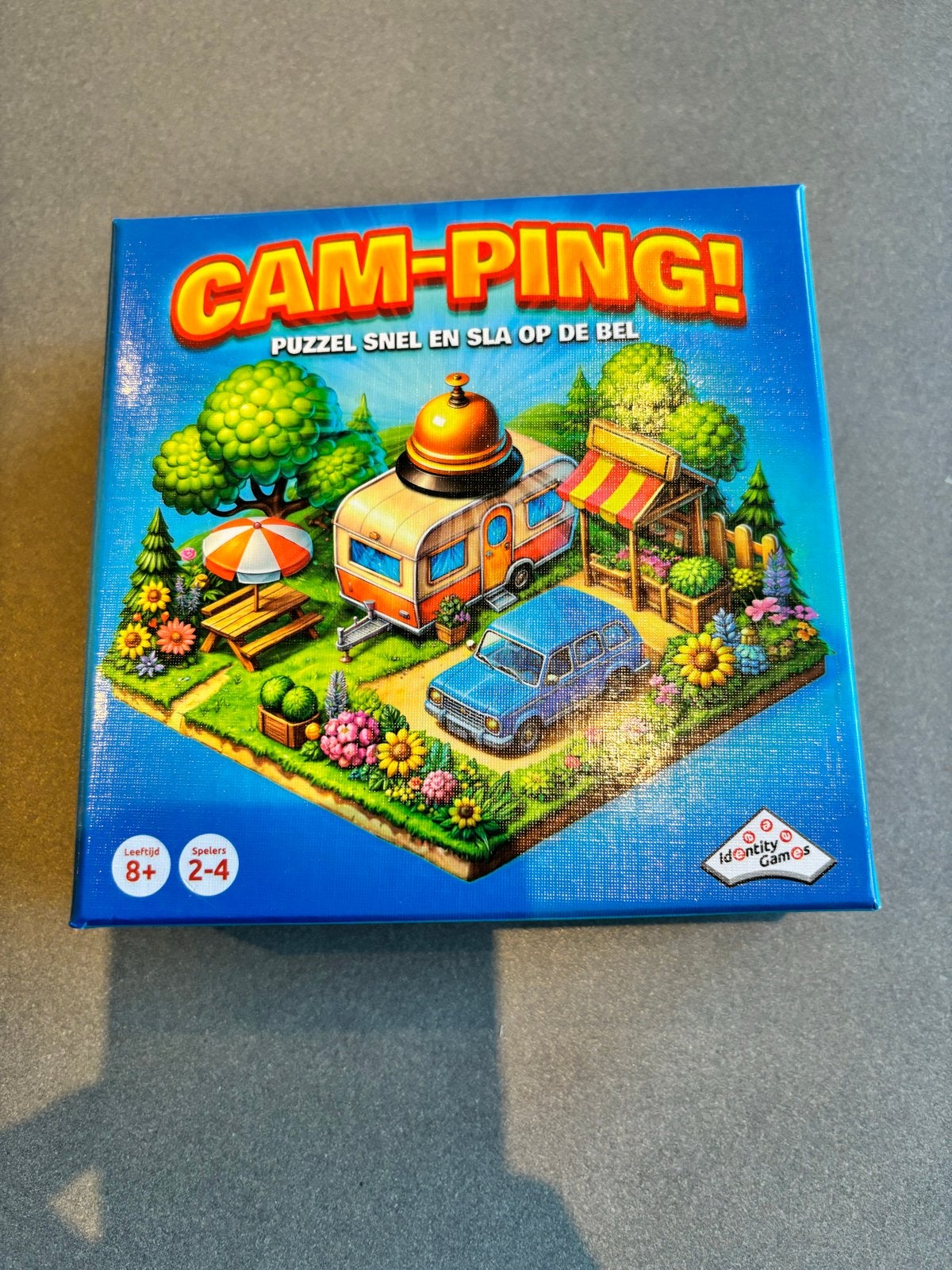 Cam-Ping! Puzzel snel en sla op de bel, Drie of vier spelers, Ophalen of Verzenden, Zo goed als nieuw