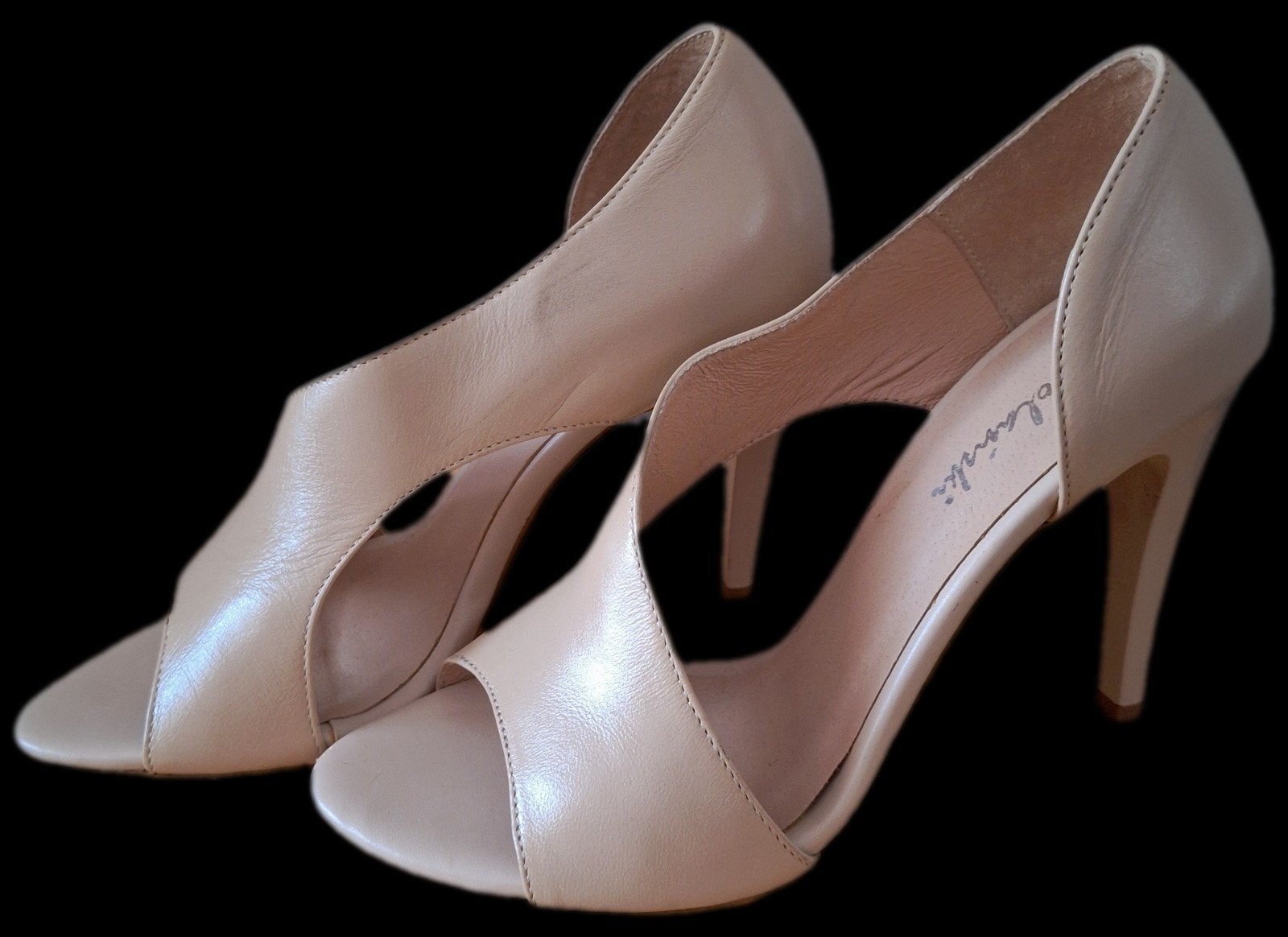 Polanski leren pumps, maat 37, Kleding | Dames, Polanski, Ophalen of Verzenden, Beige, Pumps