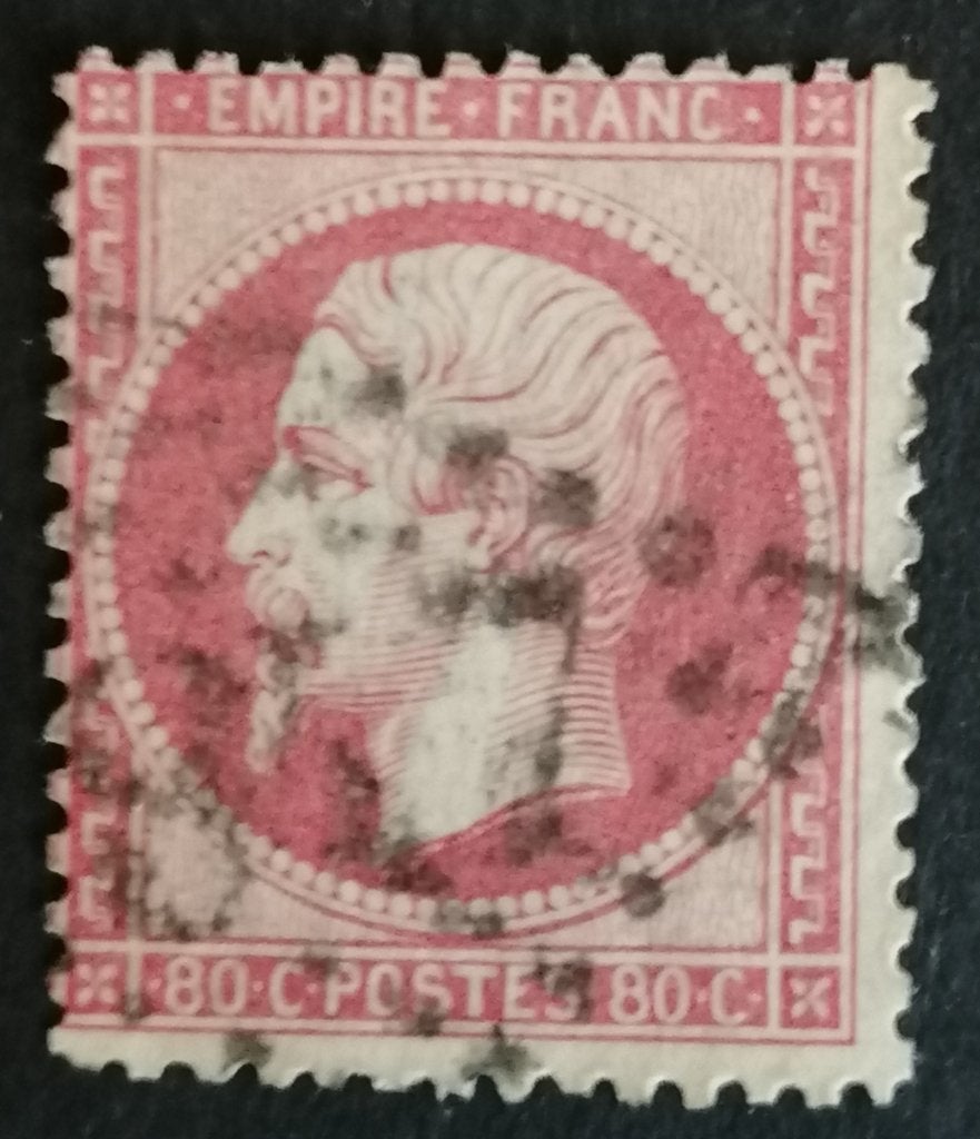 Frankrijk nr. 23 Napoleon III 1862, Verzenden, Gestempeld