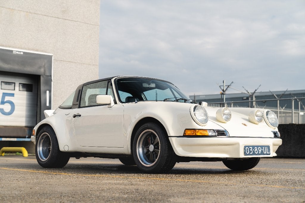 Porsche 911 2.3 T Targa 1972 Wit 1e kenteken NL, Auto's, Zwart, Cabriolet, Wit, Origineel Nederlands