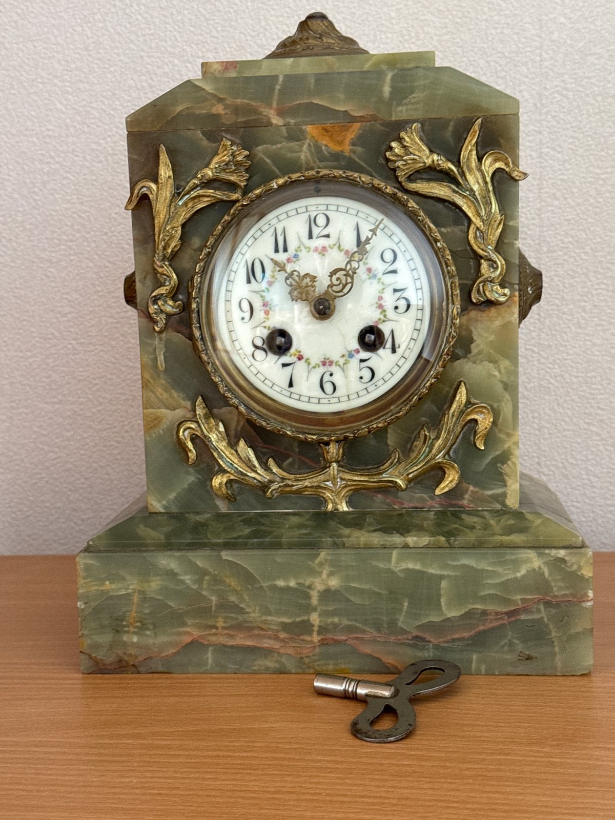 Antieke schoorsteenklok met bronzen ornamenten, Antiek en Kunst, Antiek | Klokken, Ophalen