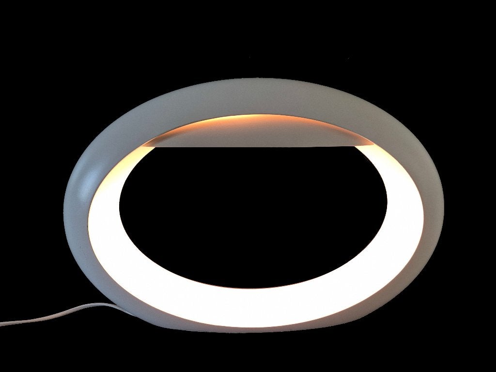 Fantastische Gloria Italy design tafellamp Mangiarotti, Wit, Ophalen of Verzenden, Design, Kunststof