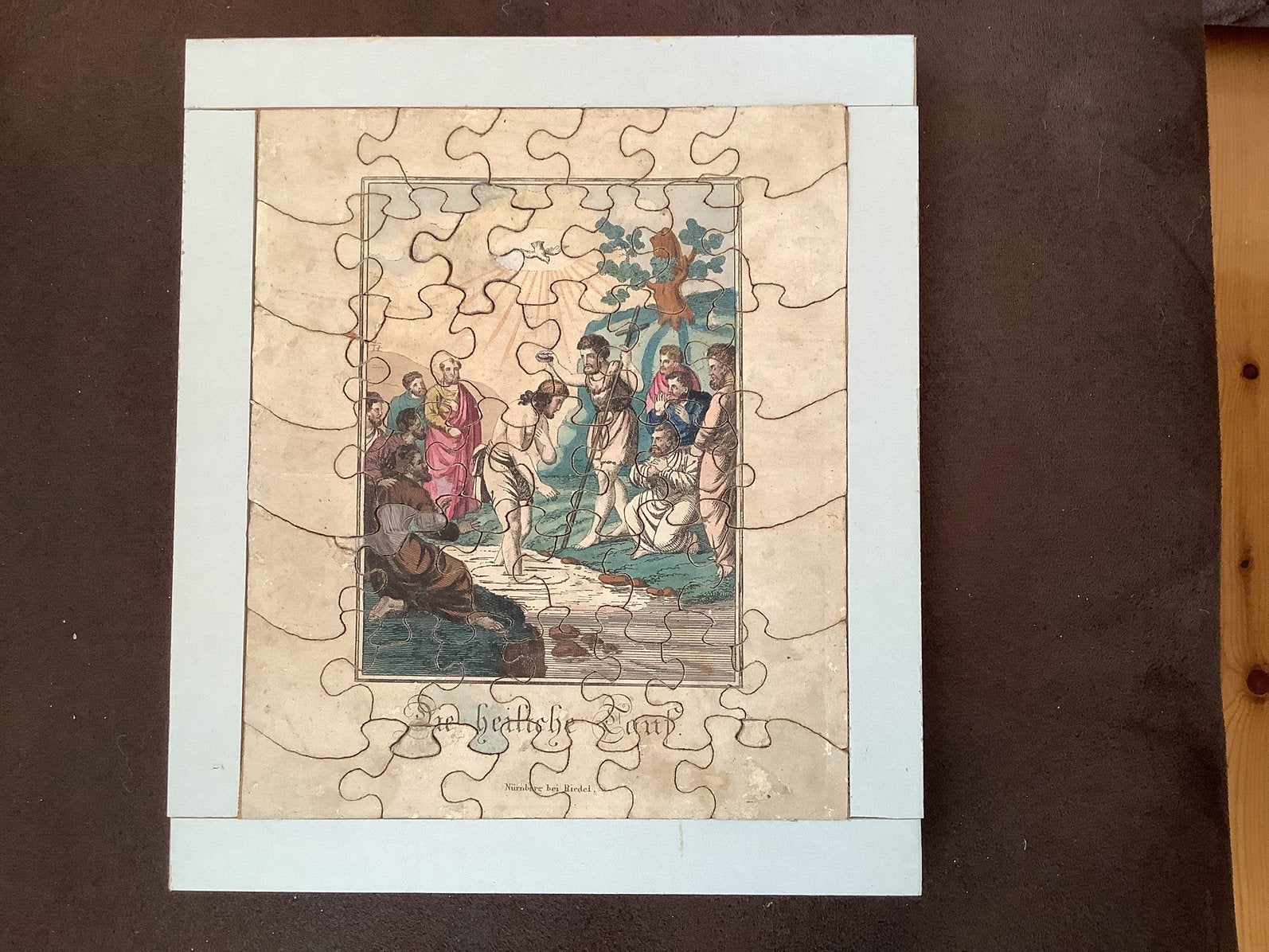 Oud houten duitse puzzel, Ophalen of Verzenden