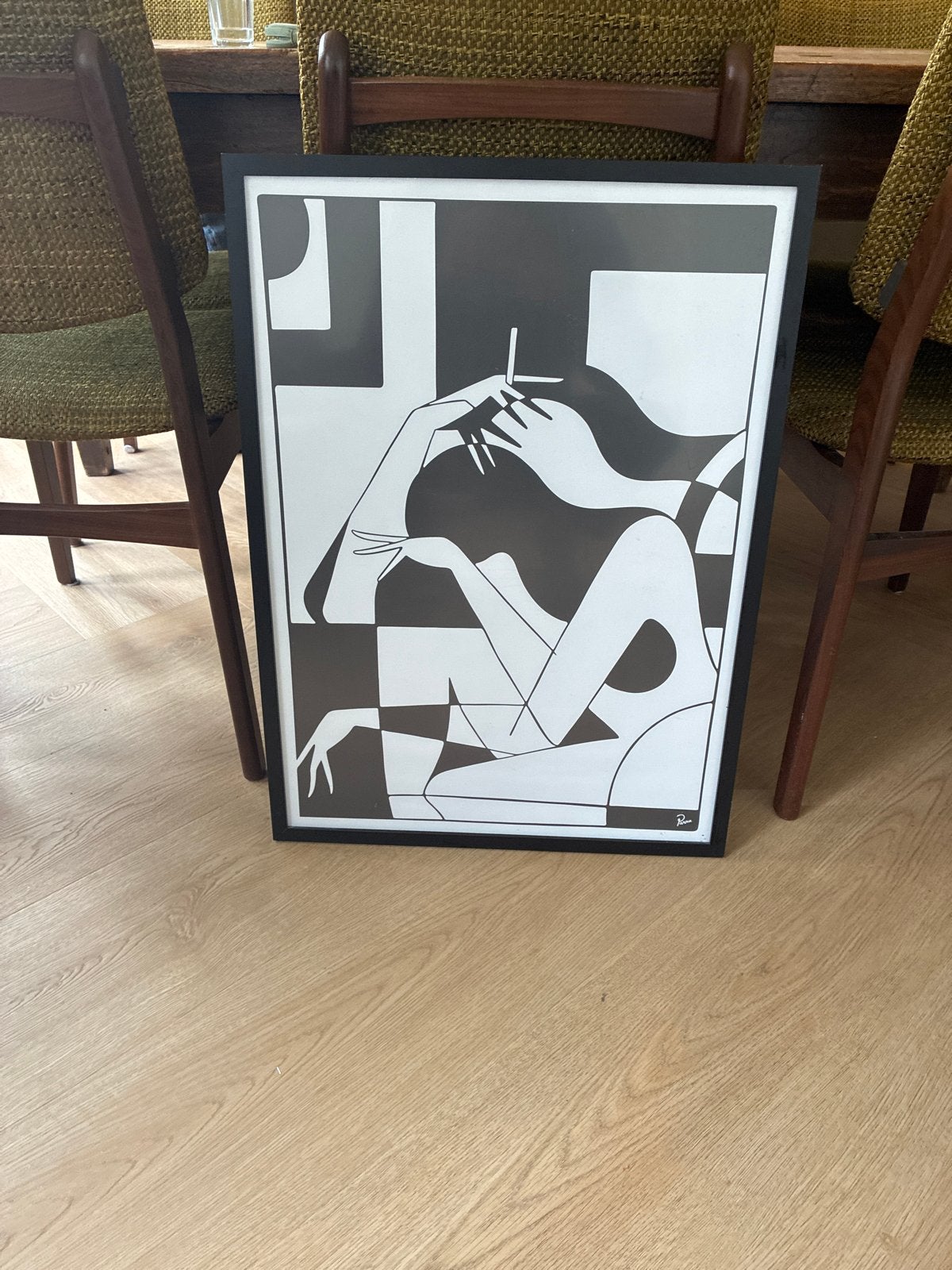 Piet Parra poster met lijst, Rechthoekig Staand, Met lijst, Ophalen of Verzenden, Zo goed als nieuw