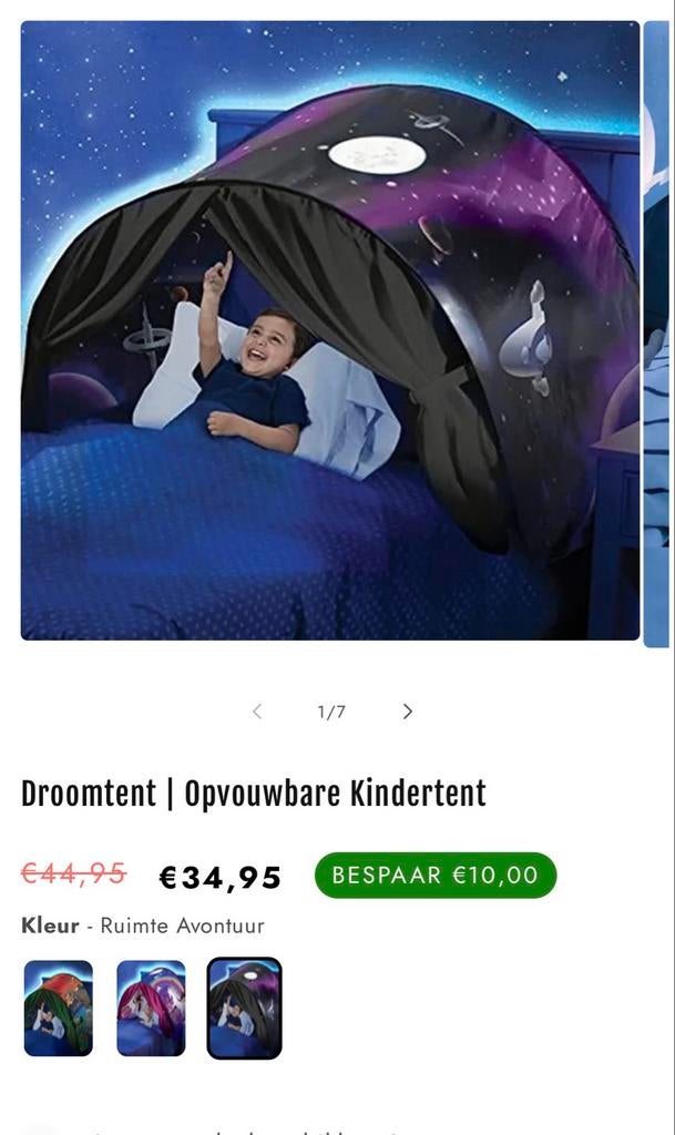 Slaaptent Droomdome Kinderbedtent - Goede Staat, Ophalen of Verzenden, Gebruikt