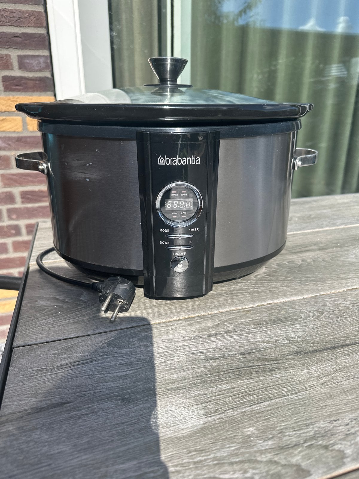 Brabantia Slowcooker - Zwart - 6.0L - Met Timer, Witgoed en Apparatuur, Slowcookers, Ophalen, Timer, Gebruikt