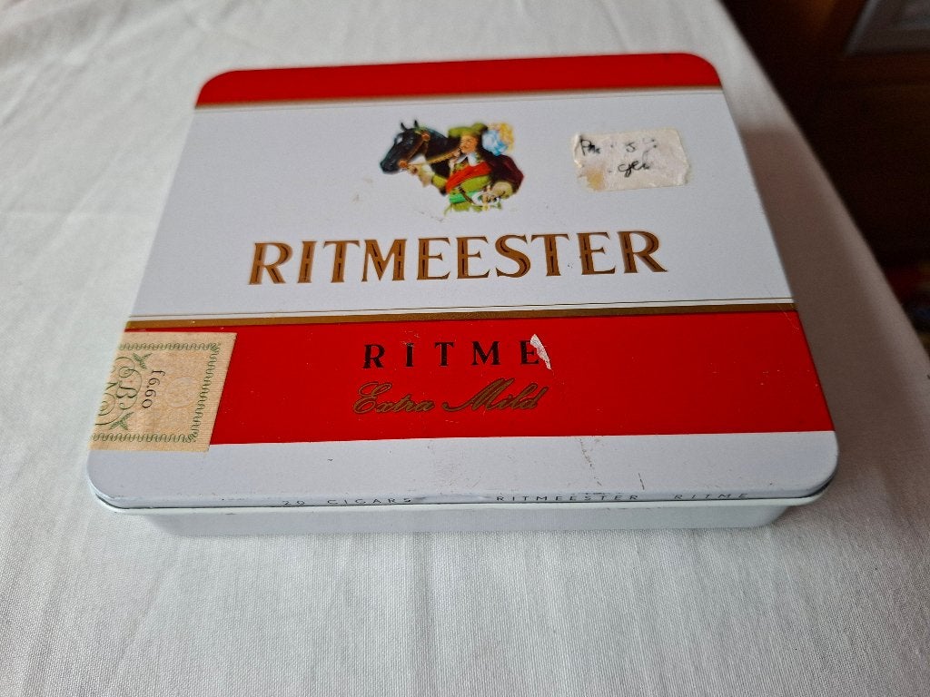 blikje Ritmeester Ritme Extra Mild, Verzamelen, Ophalen of Verzenden, Gebruikt, Tabaksdoos of Verpakking