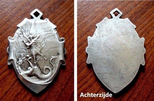 Zilveren Belgische medaille, Aartsengel Sint Michel, Verzenden, Zilver, Buitenland