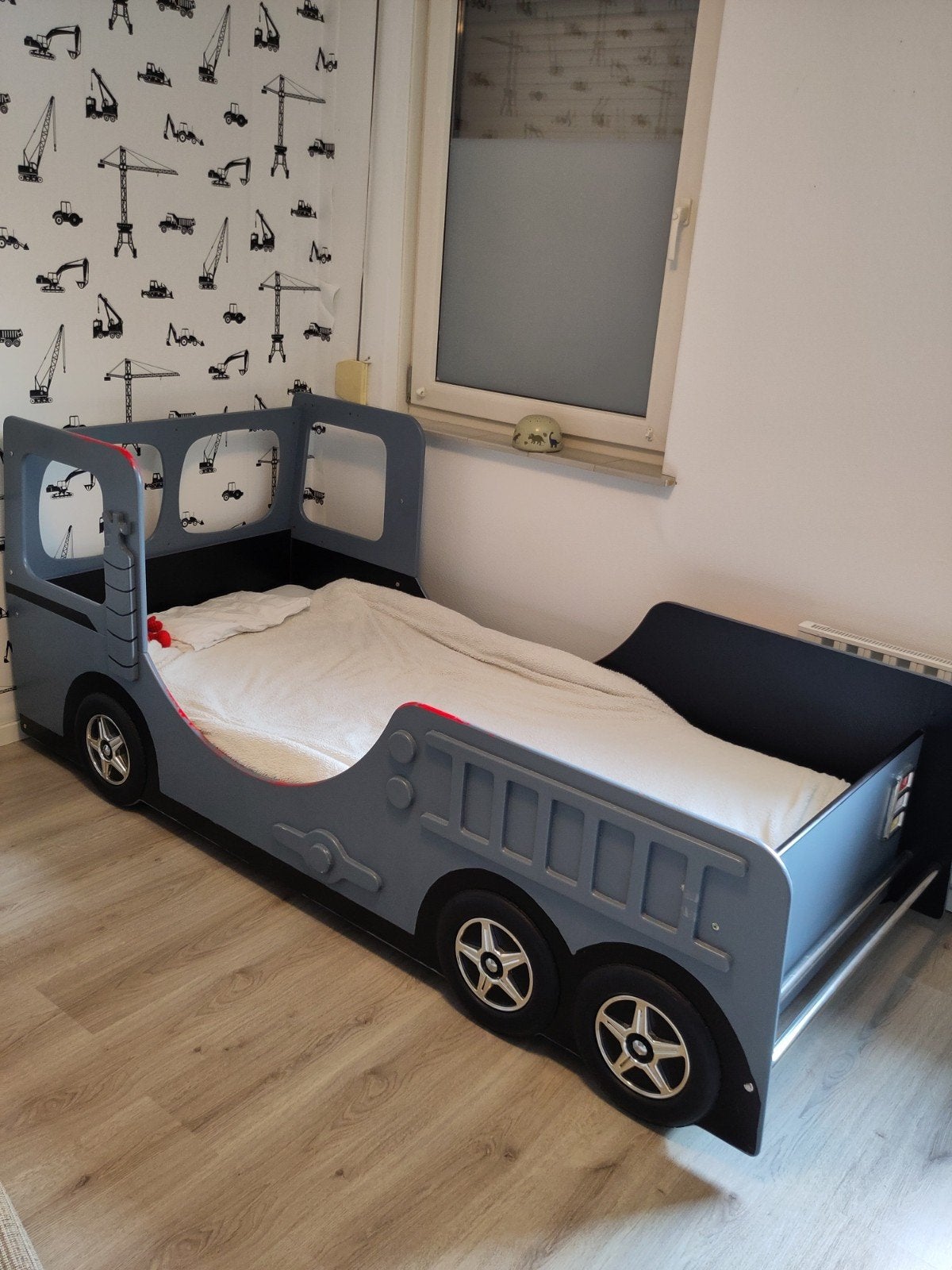 Kinderbed brandweerwagen 90x200, Gebruikt, 70 tot 85 cm, 160 tot 180 cm, Ophalen