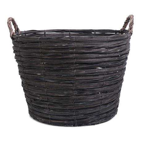 SENZA willow basket grote mand zwarte wilgentakken nieuw, Ophalen of Verzenden, Nieuw, Rond, Overige materialen