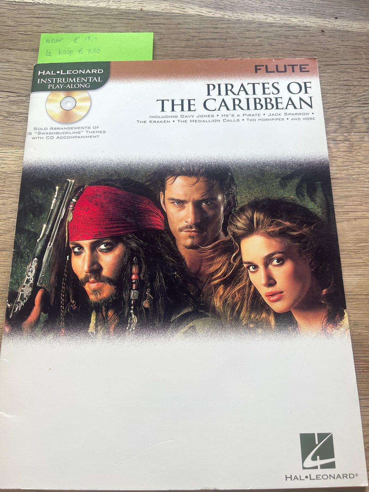 Pirates of the Caribbean Fluit Bladmuziek met CD, Filmmuziek en Soundtracks, Dwarsfluit of Piccolo, Ophalen of Verzenden, Zo goed als nieuw