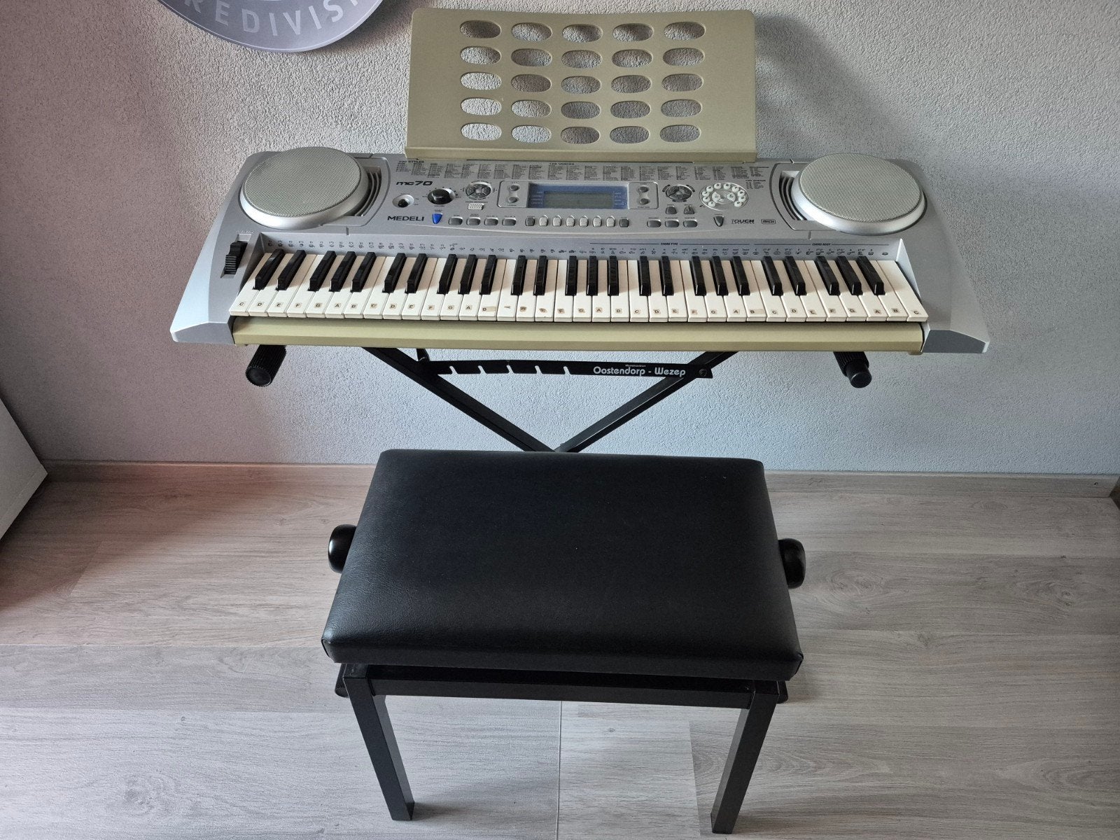 Medeli MC70 keyboard+standaard+kruk, Muziek en Instrumenten, Ophalen, Gebruikt, 61 toetsen, Medeli