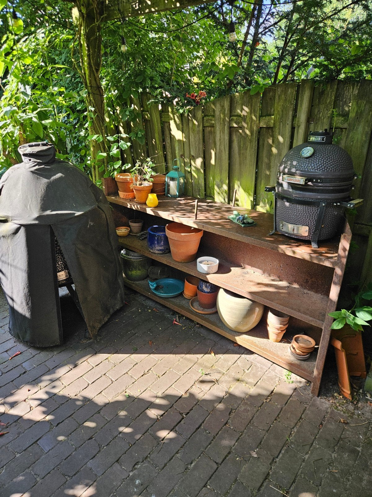 Cortenstaal buitenbar/buitenkeuken - 197x101cm, Ophalen, Nieuw, Houtskool