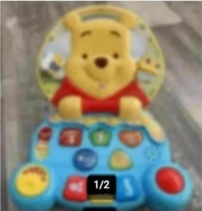 Disney Vtech Winny the pooh Ontdek en leer laptop, Ophalen of Verzenden, Winnie de Poeh of vrienden, Zo goed als nieuw