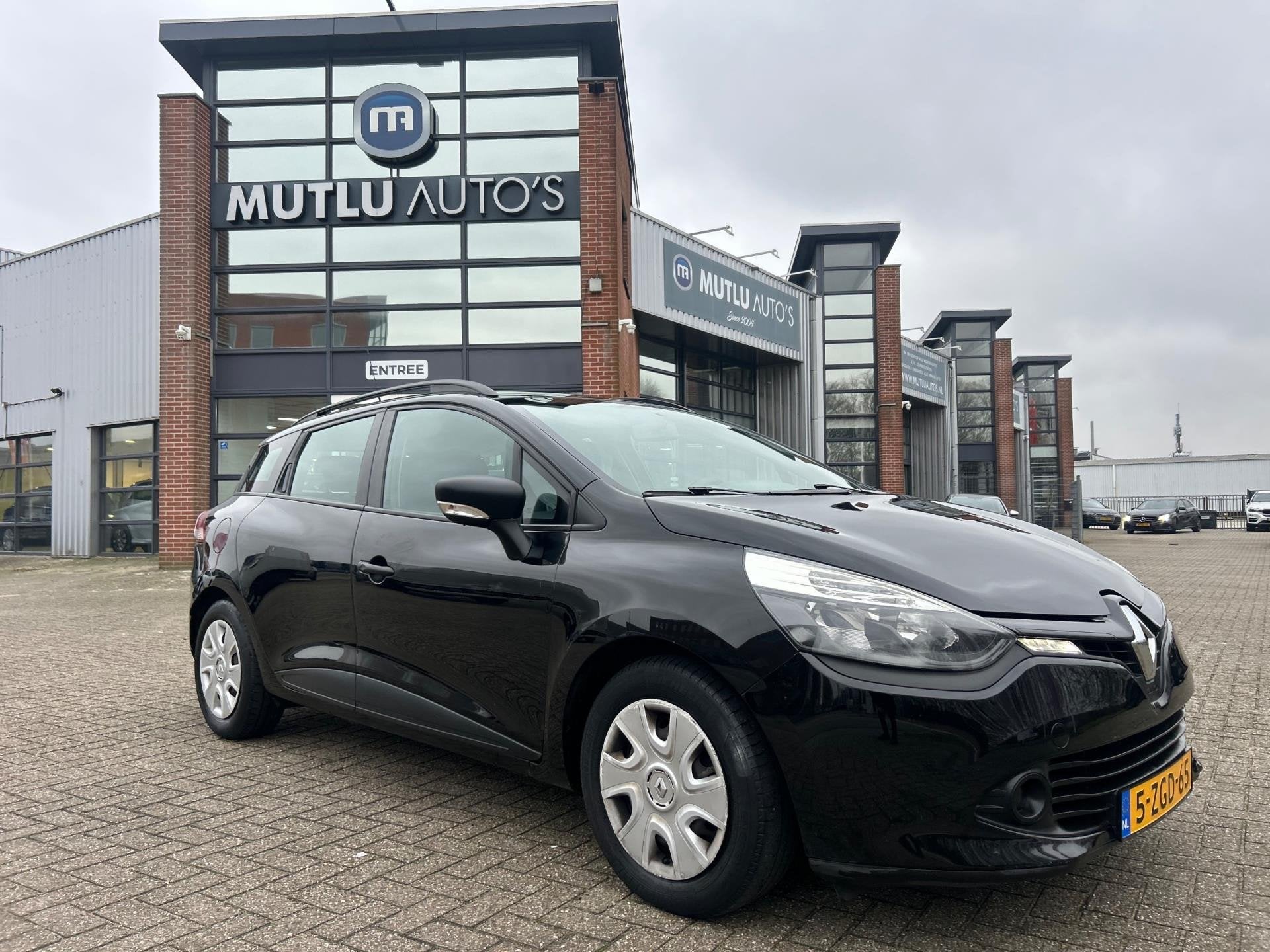 Renault Clio Estate 0.9 TCe Authentique Airco NAP APK, Voorwielaandrijving, Start-stop-systeem, Zwart, Origineel Nederlands