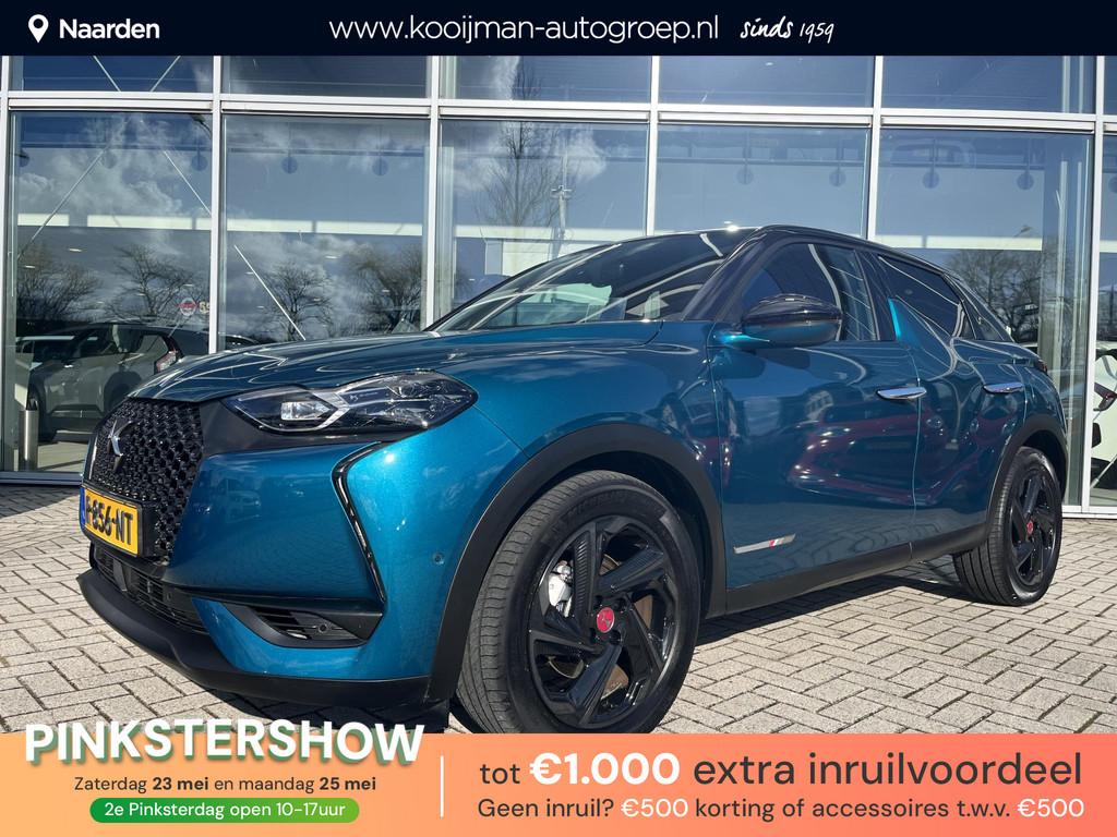 DS 3 Crossback E-Tense Performance Line+ 50 kWh Lmv|Nav| Sto, 136 pk, Gebruikt, Blauw, Alcantara