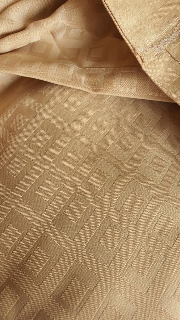 Gordijnen met vierkantjespatroon - Beige/Crème, Modern, Klassiek, Crème, 150 tot 200 cm, Ophalen of Verzenden