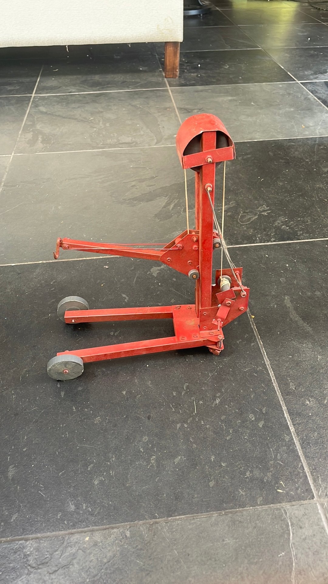 Vintage Handgemaakte werkende kraan, Ophalen of Verzenden