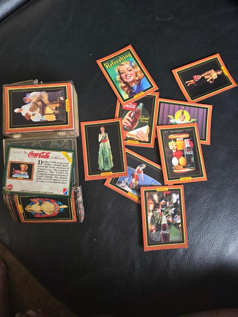 100 Coca-Cola serie 4 kaartjes - Vintage verzamelobjecten, Verzamelen, Merken en Reclamevoorwerpen, Ophalen of Verzenden, Gebruikt