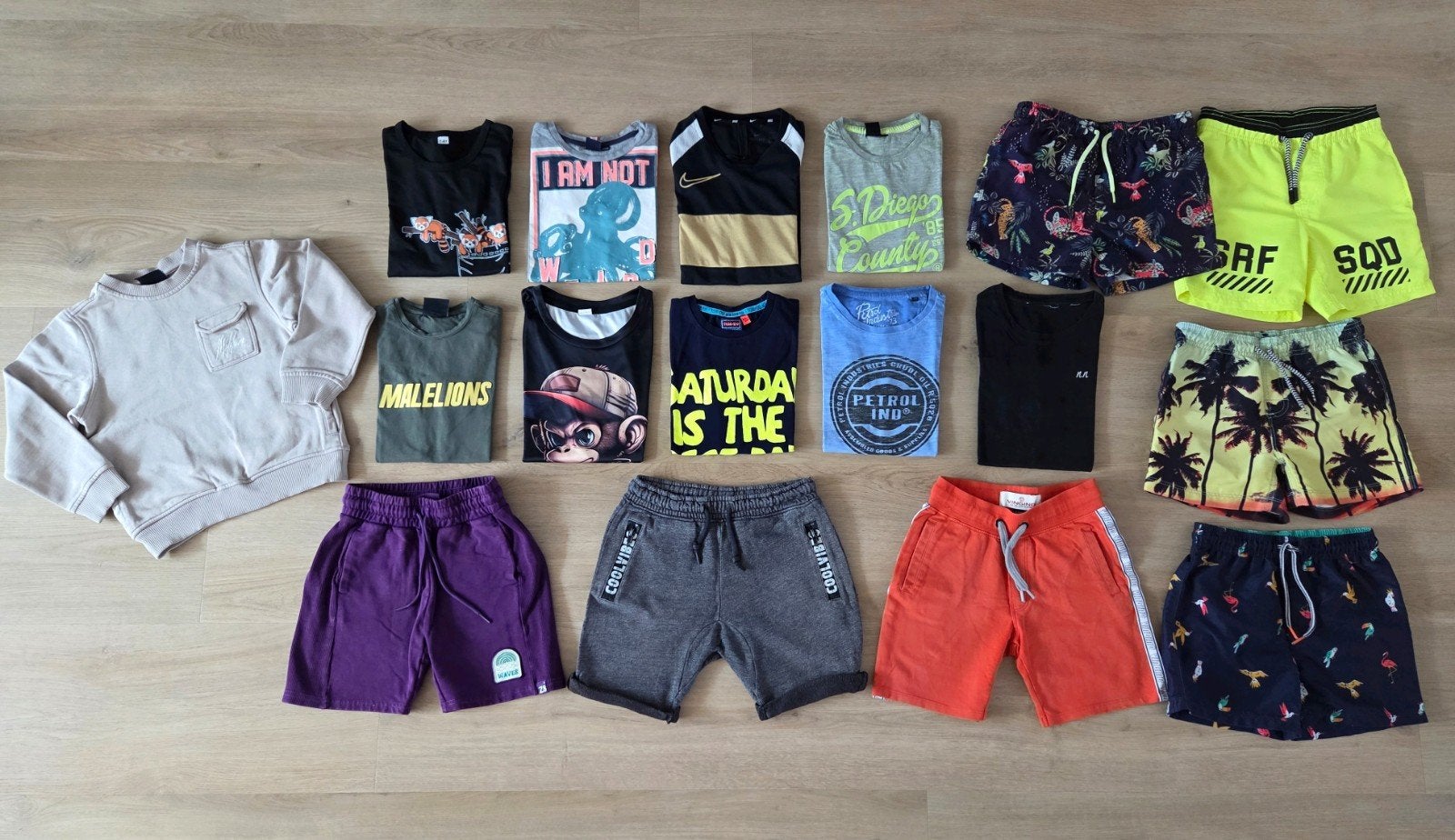 Groot pakket zomerkleding voor jongens in maat 122/128, Ophalen of Verzenden, Gebruikt, Jongen