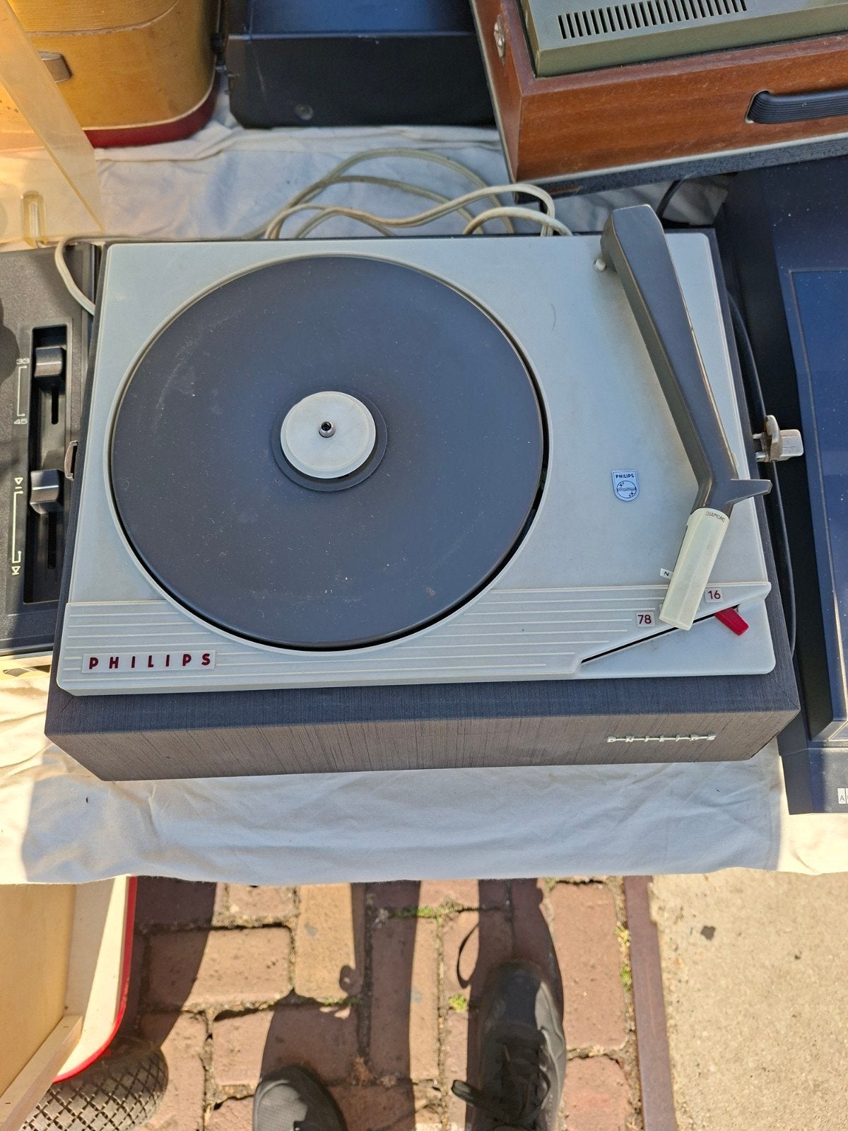 Vintage Philips Platenspeler - Klassiek Design, Audio, Tv en Foto, Platenspelers, Ophalen of Verzenden