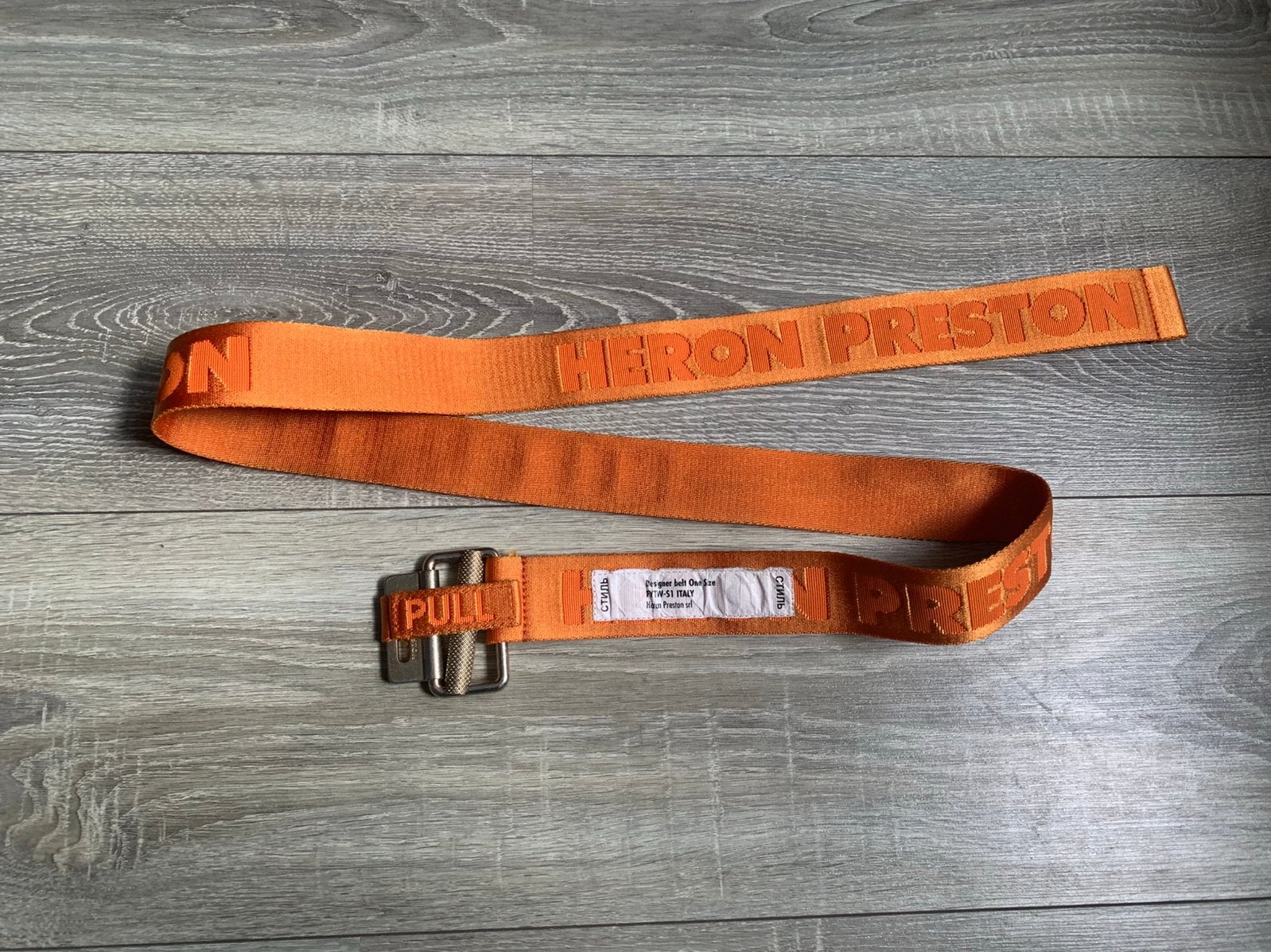 Heron preston riem, Kleding | Heren, Riemen en Ceinturen, Ophalen of Verzenden, Zo goed als nieuw, Zwart