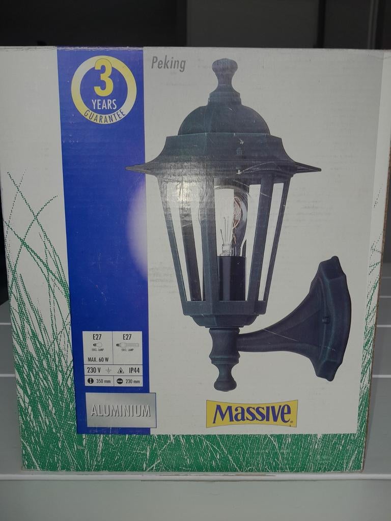 Massive buitenlamp aluminium nieuw in doos, Ophalen of Verzenden