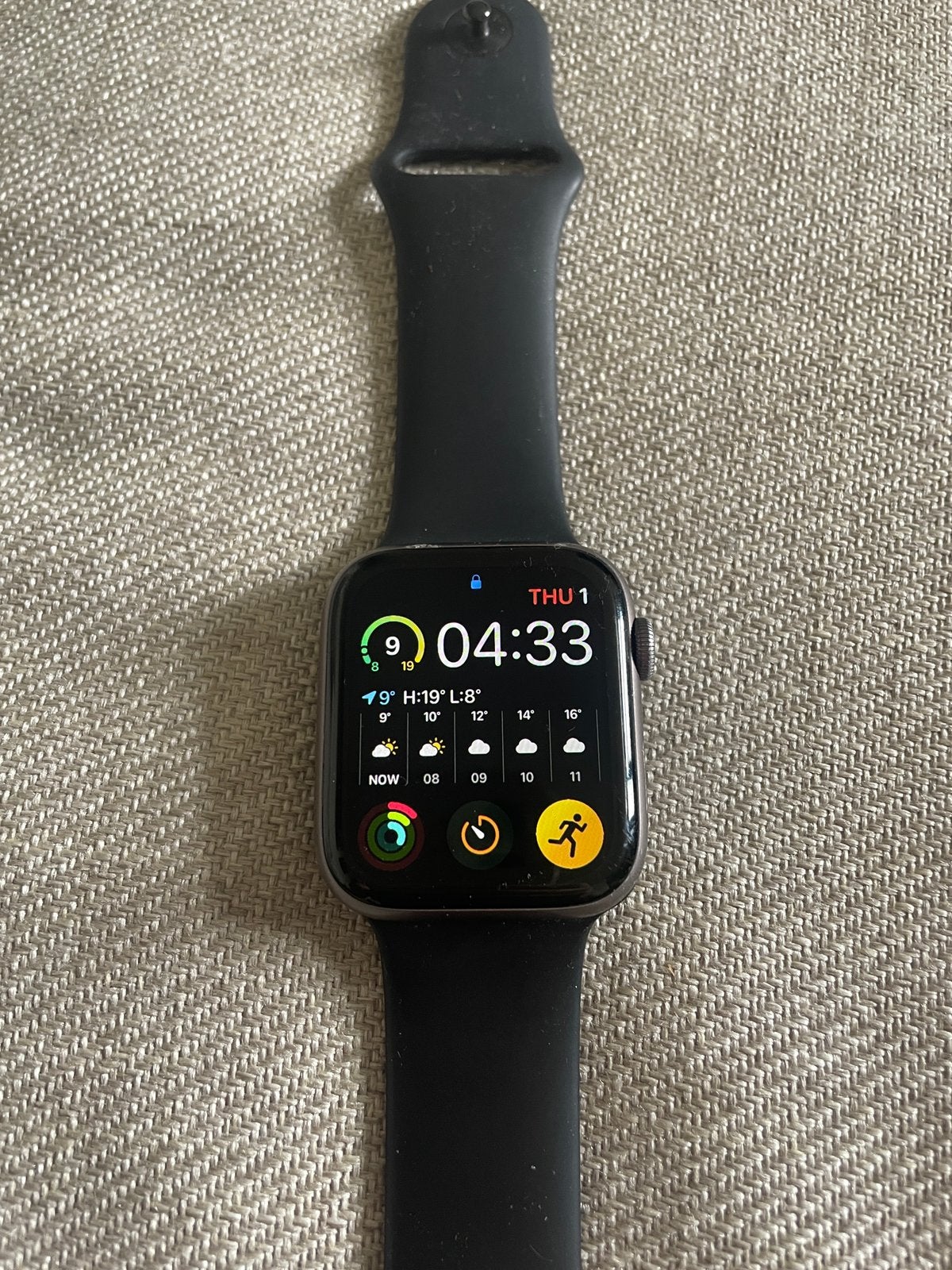 Apple Watch Series 4 Space Gray 44mm met 2 opladers, Ophalen, Gebruikt, Apple Watch ⌚️, Zwart
