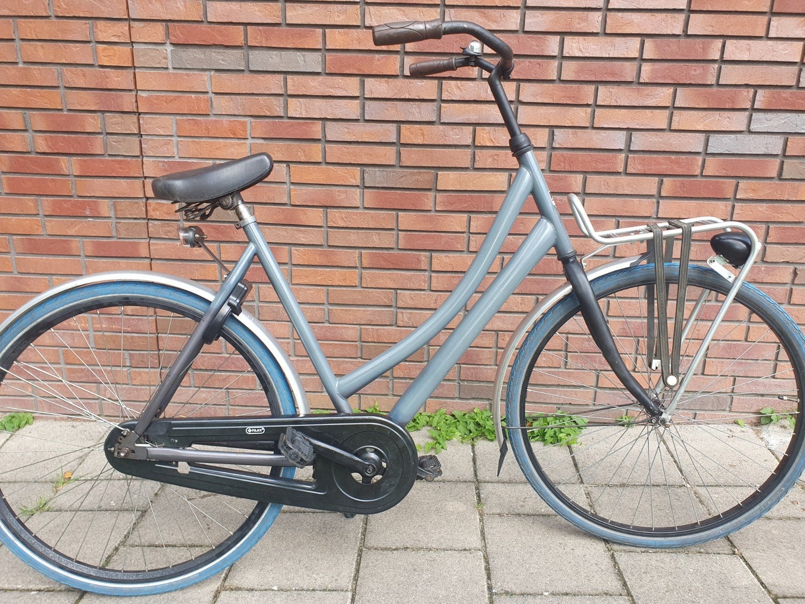 dames fiets met voordrager en terugtraprem, Terugtraprem, Gebruikt, 56 cm of meer, Ophalen