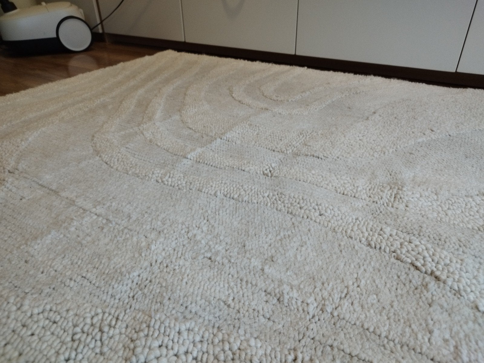 Japandi 100% Wol Organisch vloerkleed kleed 230x160cm Ecru, Huis en Inrichting, Stoffering | Tapijten en Kleden, Japandi, Ophalen of Verzenden