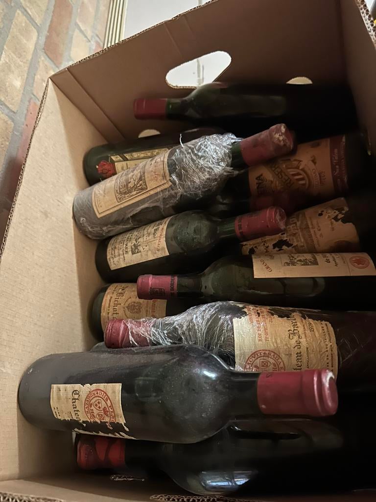 Verzameling oude wijnen., Ophalen, Zo goed als nieuw, Frankrijk, Rode wijn