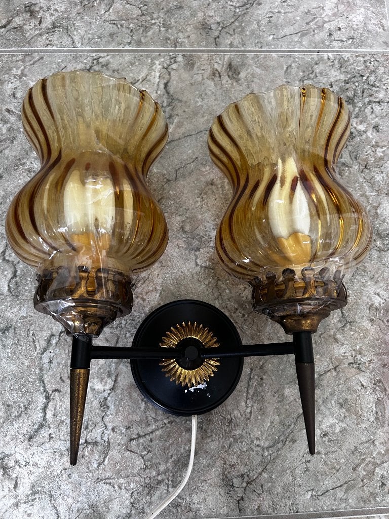 Retro wandlamp mid century, Ophalen, Gebruikt, Wandlamp