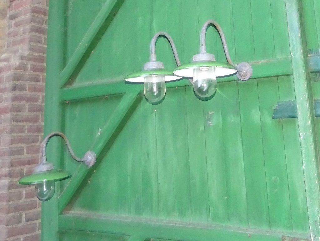 3 maal oude stallamp gevellamp buitenlamp lamp, Ophalen