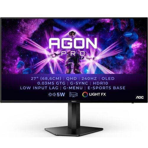 AOC AGON PRO AG276UZD -4K QD-OLED Gaming Monitor 240Hz, 0.03, Computers en Software, Monitoren, K&N Elektronica, Ultra HD (4K)
