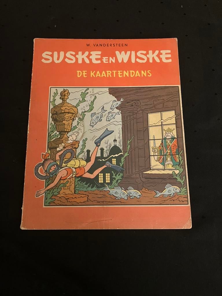 Suske en Wiske nr 35 - De kaartendans - eerste druk 1962., Eén stripboek, Ophalen of Verzenden, Zo goed als nieuw