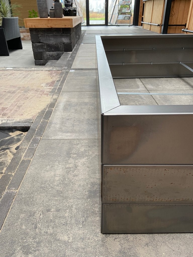 Bloembak Corten staal 180x180 (Gelegenheidsprijs!) - J&W 130, Ophalen, 100 cm of meer, Vierkant, Nieuw