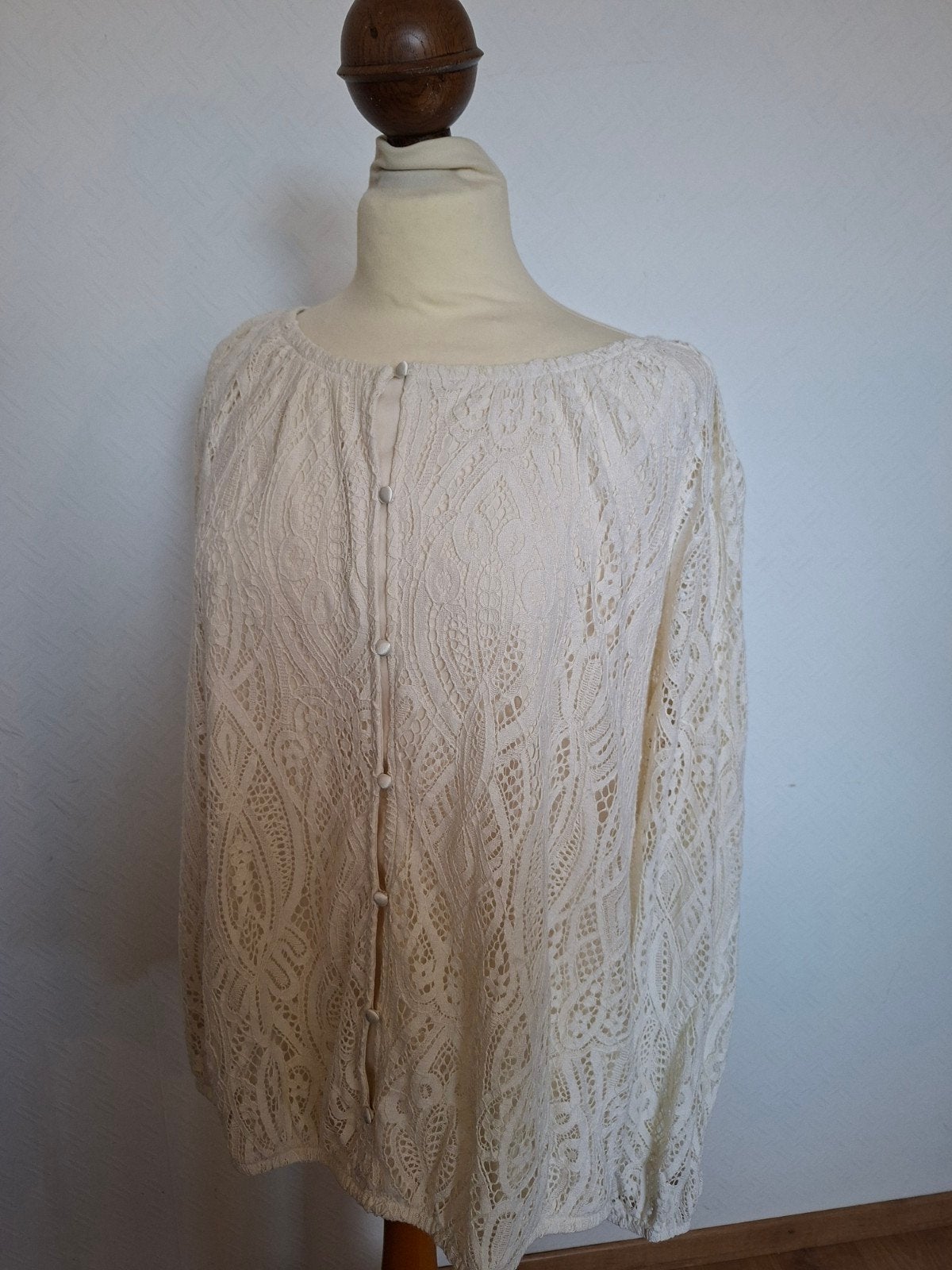 Kanten Blouse 50 zgan., Ophalen of Verzenden, Zo goed als nieuw, Blouse of Tuniek