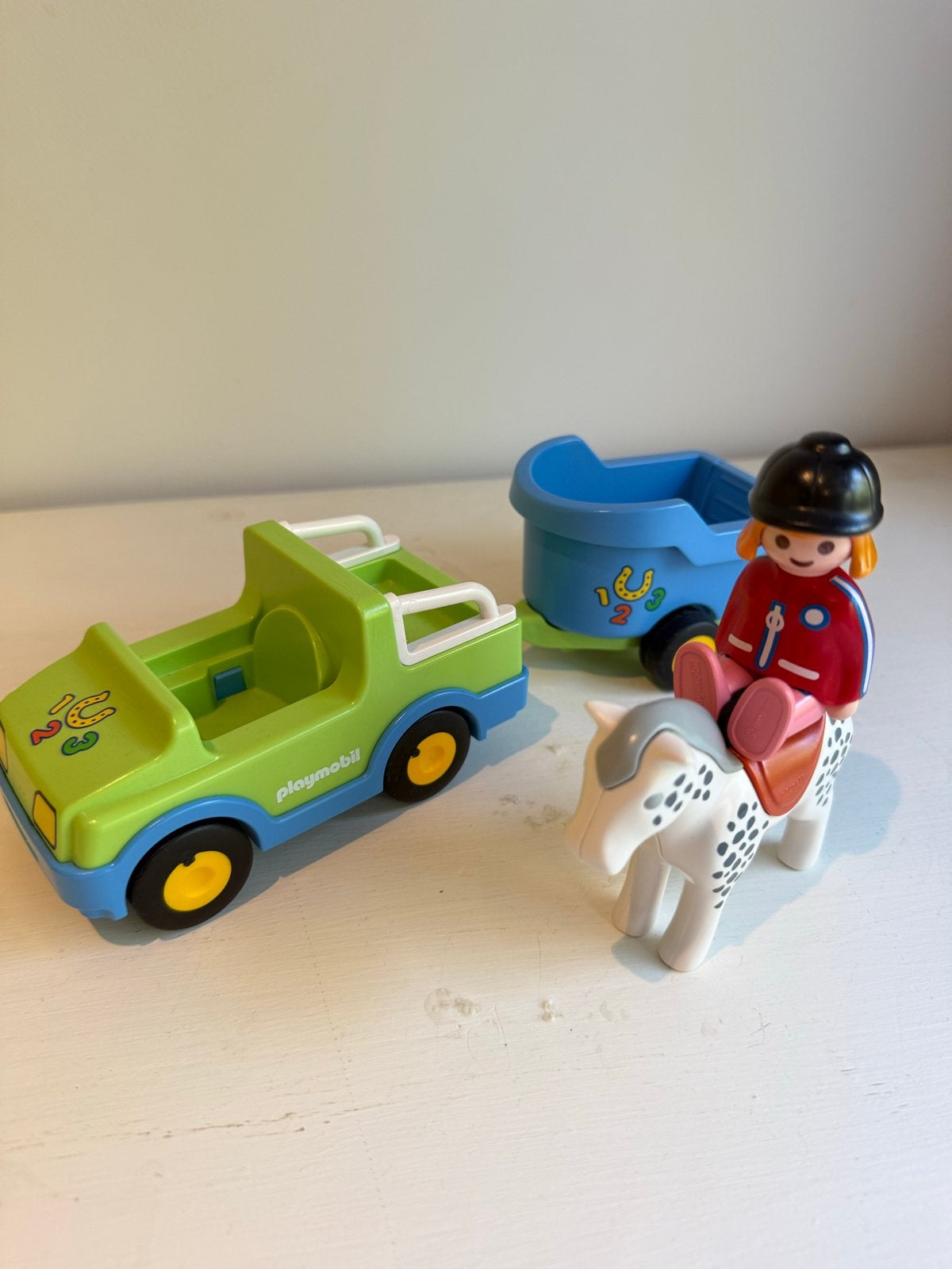 Playmobil junior: bus, auto, meeneem boerderij en figuren, Ophalen, Gebruikt, Jongen of Meisje