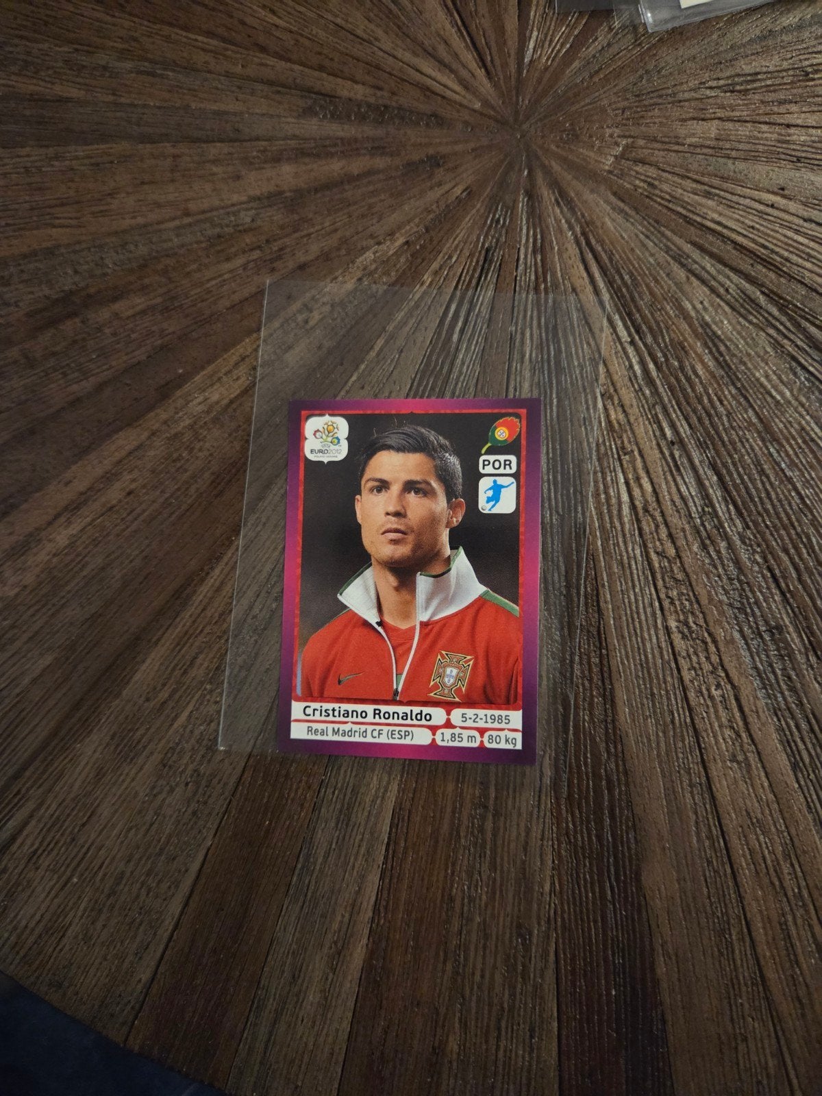 Panini cristiano ronaldo ek 2012, Ophalen of Verzenden, Zo goed als nieuw, Buitenlandse clubs, Poster, Plaatje of Sticker