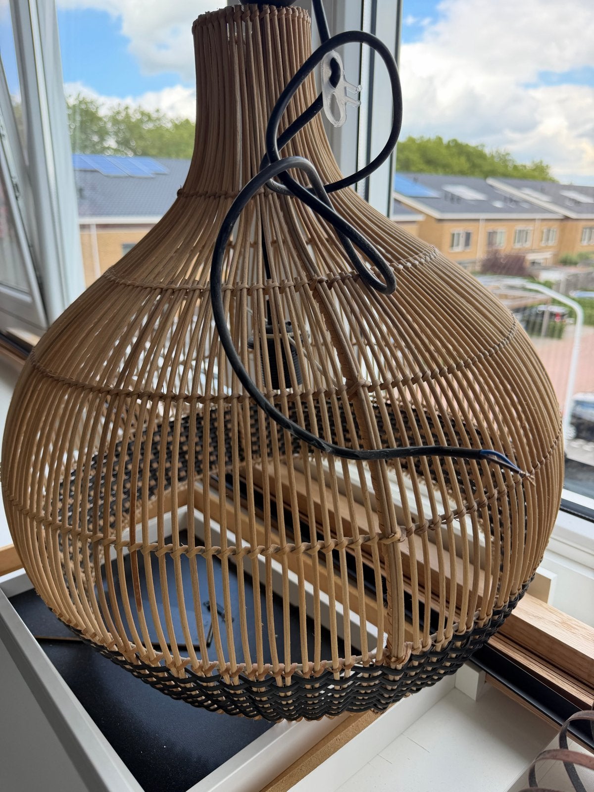Rotan lamp - Zo goed als nieuw, Ophalen, Overige materialen, Minder dan 50 cm, Zo goed als nieuw