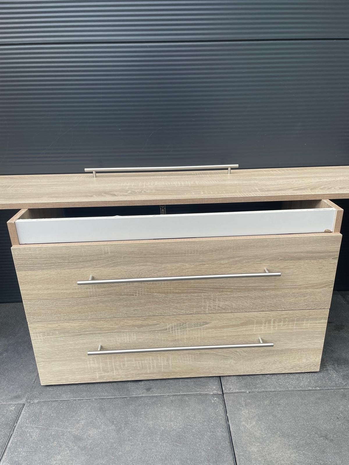 Bruynzeel Badkamermeubel Set: Hoge Kast & Ladekast, Huis en Inrichting, Badkamer | Badkamermeubels, Ophalen, (Half)hoge kast, Gebruikt