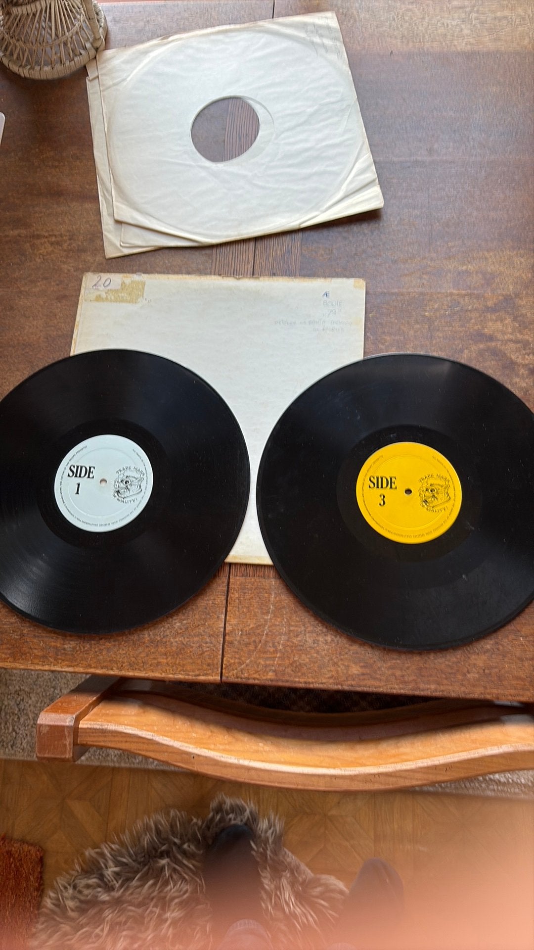Bowie Santa Monica 1972. Zelfzame LP 2 TMQ live bootleg, Gebruikt, Inclusief binnenhoes, Ophalen of Verzenden, 12 inch